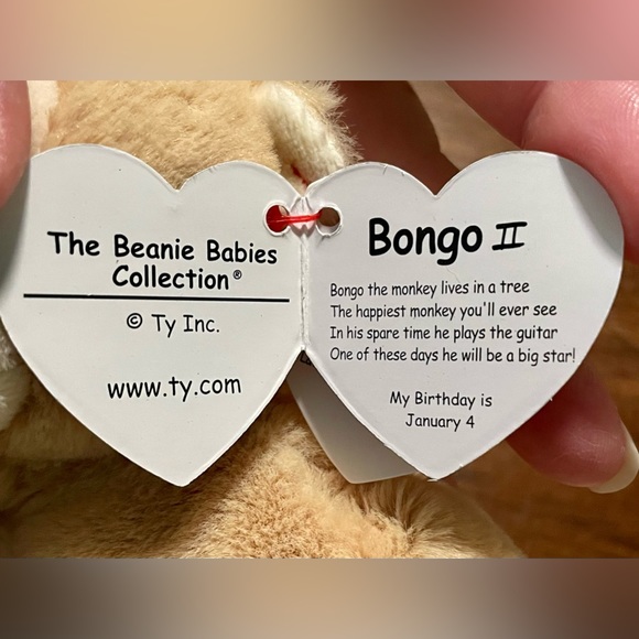LIMITED RELEASE 30th Anniversary TY Beanie Babies Bones II Valentino II Bongo II - Picture 8 of 8